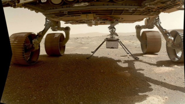 美国航天局的火星直升机在第一天晚上独自生存